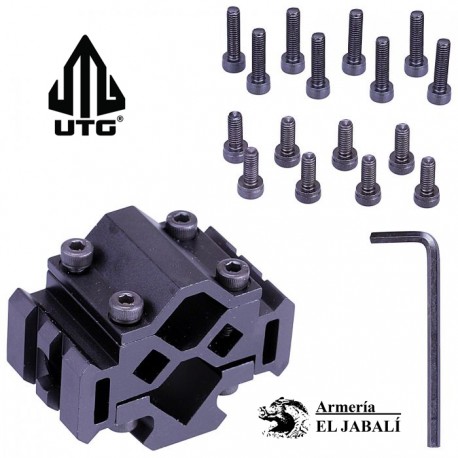 ADAPTADOR PARA CAÑÓN DE RIFLE MONTAJE TÁCTICO TRIPLE