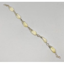 PULSERA PLATA 6 PERLAS CIERVO