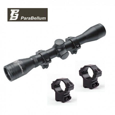 VISOR PARABELLUM 4X32 CON ANILLAS 11MM TUBO 1"