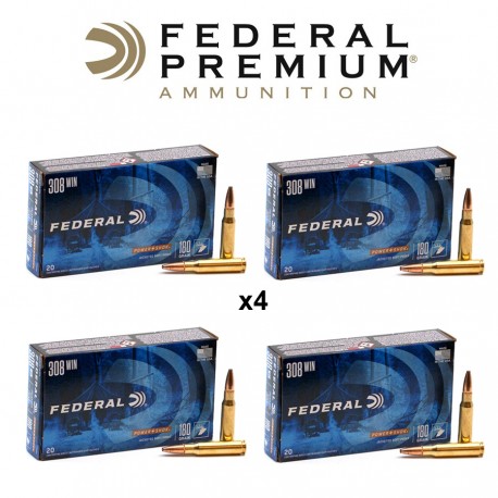 BALA FEDERAL 308 WIN 180GR POWER SHOK x 4 CAJAS