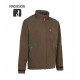CHAQUETA SOFT SHELL PERCUSSION MARRON/VERDE