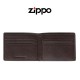 CARTERA ZIPPO PARA 6 TARJETAS CUERO MARRON